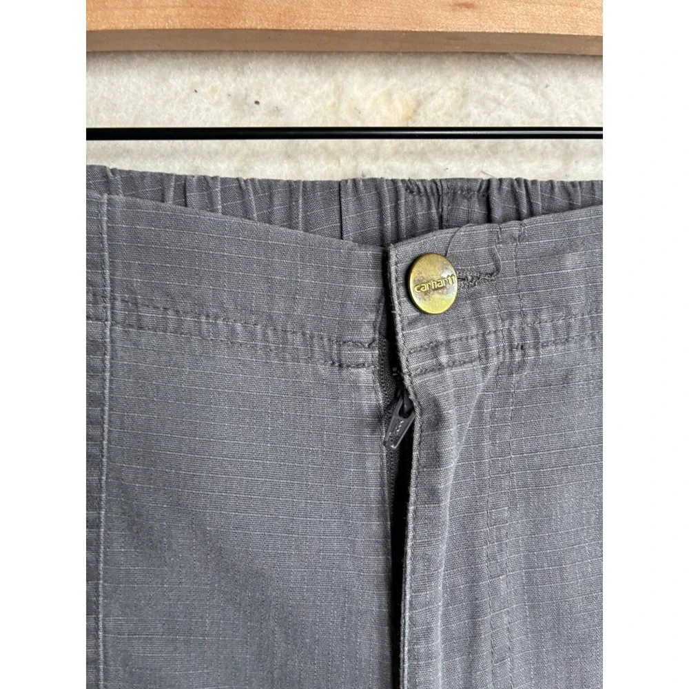 Carhartt Mens Ripstop Cargo Pants Gray Work Trousers Utility 34x30
